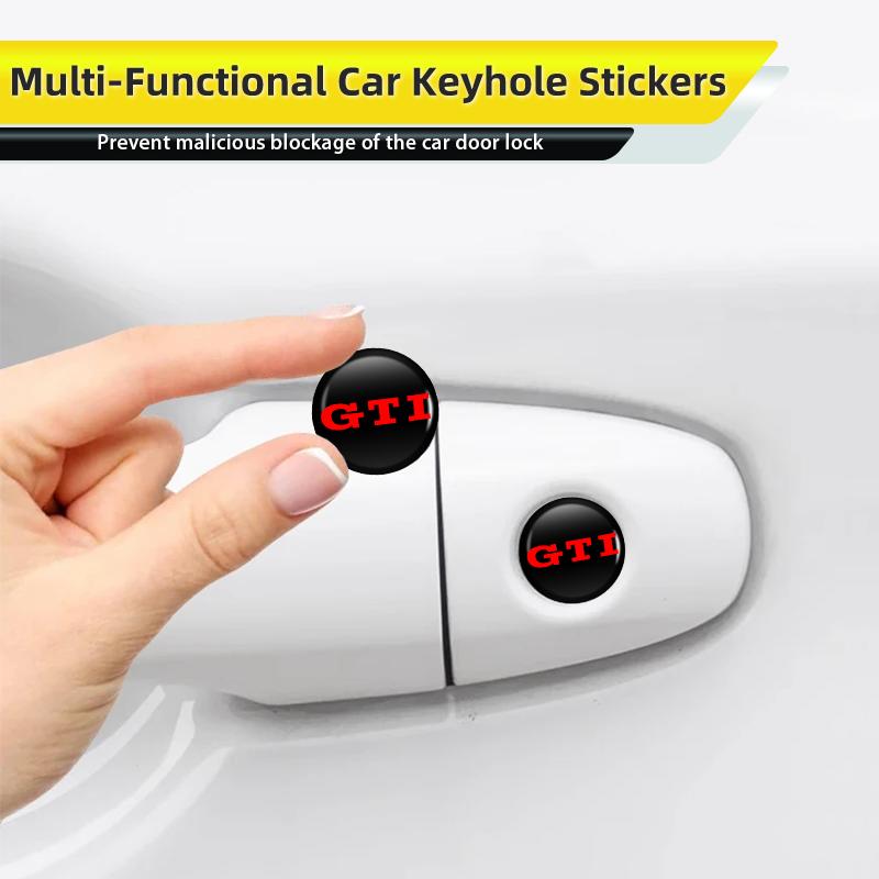 LEG1 Car Door Lock Keyhole Protection Stickers Auto Accessories For Volkswagen VW Golf 4 6 7 GTI Tiguan Passat B5 B6 B7 CC MK5 MK6