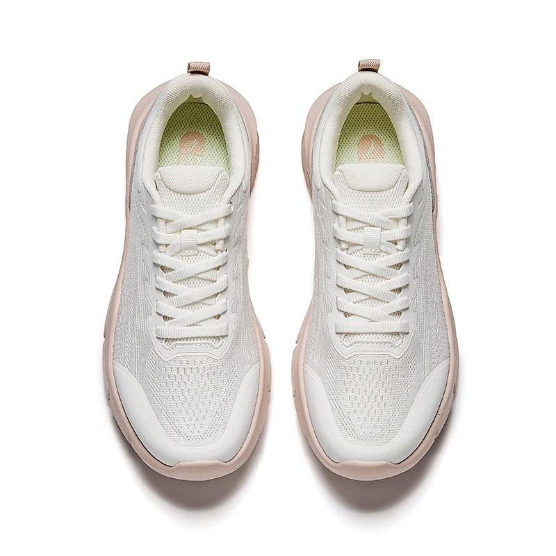New Anta Cushioning And Breathable Low Top Casual Running Shoes Women's White Pink 922527751-3