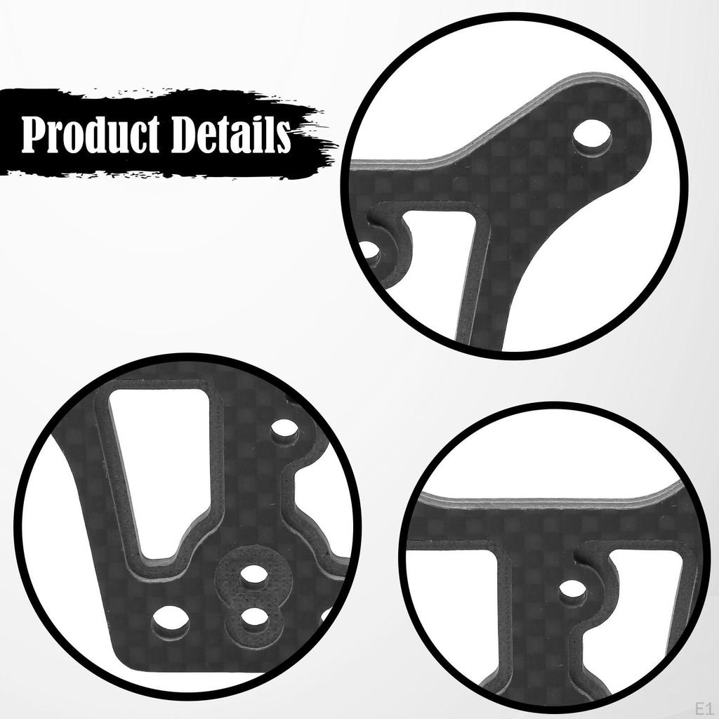 RC Car Upper Plate Carbon Fiber Attachment Sturdy Easy Installation Professional Repair Parts