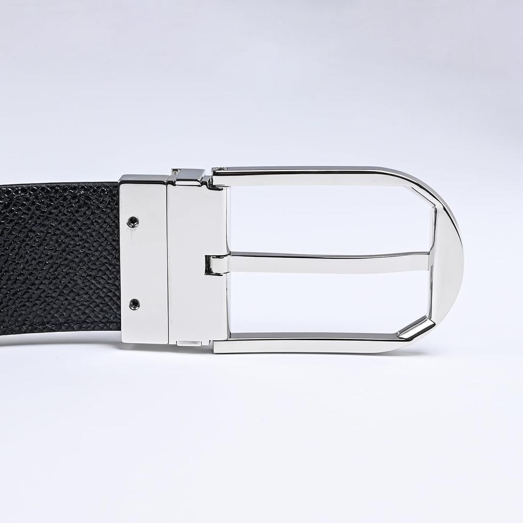 Dunhill 35mm Reversible Saddle Buckle Navy and 23F4T34CD059 Men's Belt, Black, (95) [Used]