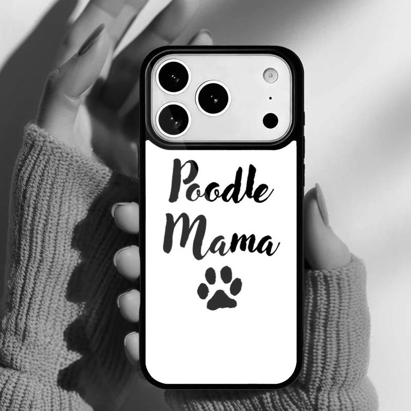 Life Is Better With A Poodle Silhouette Phone Case for iPhone 17 16 15 14 13 Pro Max Back Cover for 12 11 Pro Coque