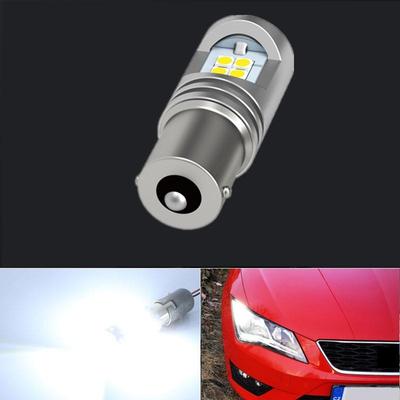 For Seat Leon 3 MK3 5F (2013-2019) 2x 1156 P21W Ba15s Canbus White LED Daytime Running Lights