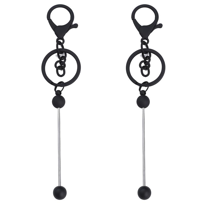 1 Satz ausgefallener DIY-Schlüsselanhänger mit Perlen, passend für große Lochperlen für Frauen und Mädchen, DIY-Schlüsselanhänger, Schmuckherstellung