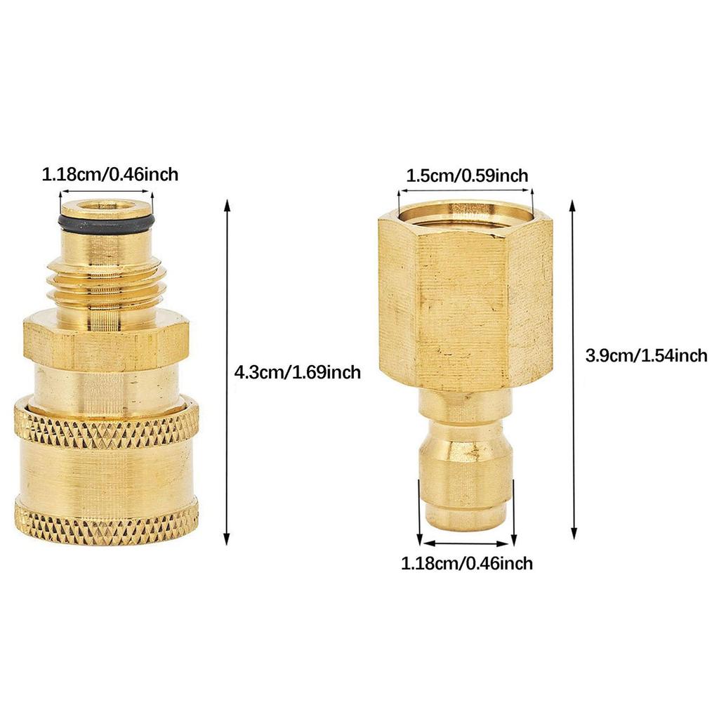 Pressure Washer Adapter Sturdy Professional Copper Replacement Premium Leakproof Pressure Washer Parts Coupler Quick Connect Kit