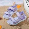 Girls Sandals Lightweight Simple Velcro Summer Pink Cute Girls Sandals Middle and Older Children Elementary School Casual Shoes