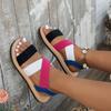 Sandals Women's Spring New Flat-soled Student Roman Shoes Beach Sandals Soft-soled Cross Large-size Women's Shoes