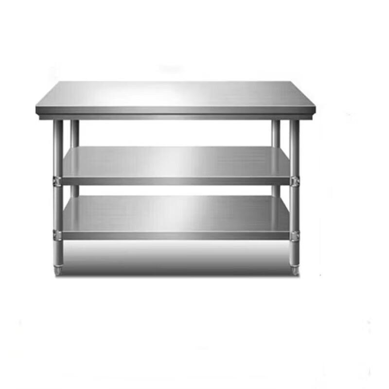 3-Layer Stainless Steel Commercial Kitchen Workbench CN plug (adapter included)
