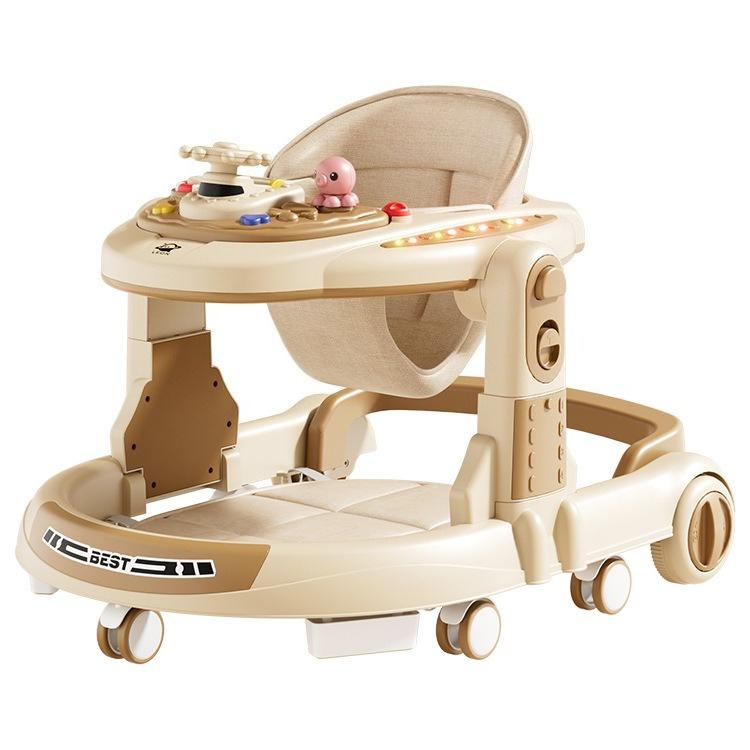 Baby walker walker 6-18 months anti-O-leg anti-rollover baby trolley music toy
