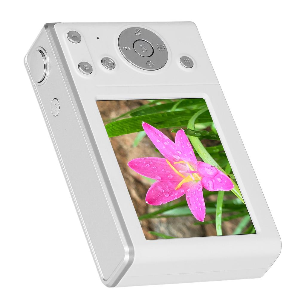 4K Digital Camera 16X Zoom Anti Shake 50MP Autofocus Compact Camera with Fill Light for Boys Girls Kids Student White