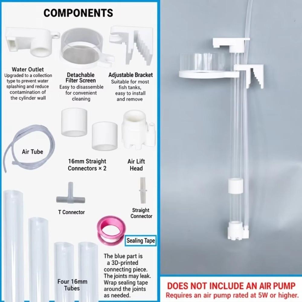 Adjustable Lenght Aquarium Fish Poop Cleaner Filter Detachable Poop Cleaner