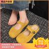 French flat-soled Mary Jane shoes women's summer outer wear bag head 2025 new one-pedal comfortable soft-soled lightweight cool slippers