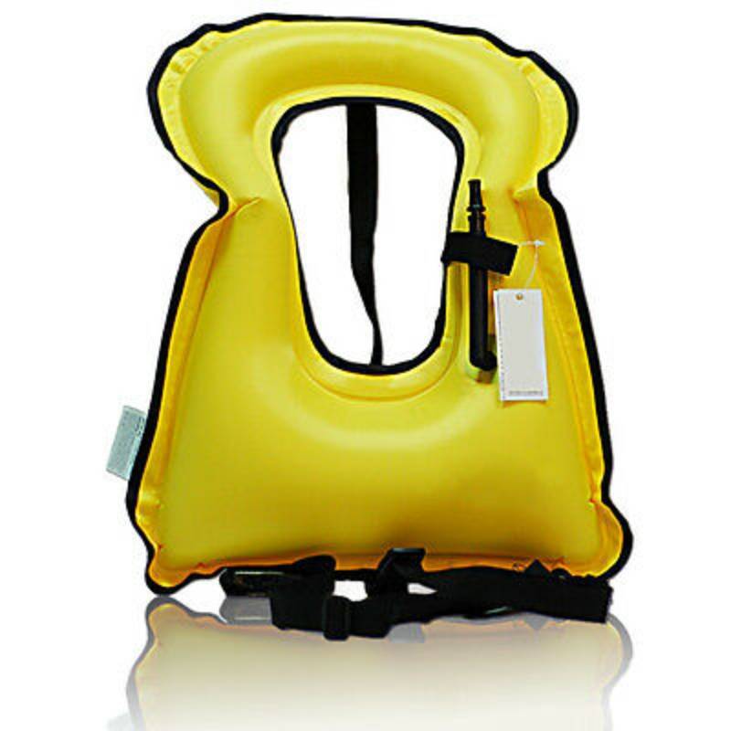 Inflatable Snorkel Life Vest With Customizable Pattern For Water Sports Enthusiasts