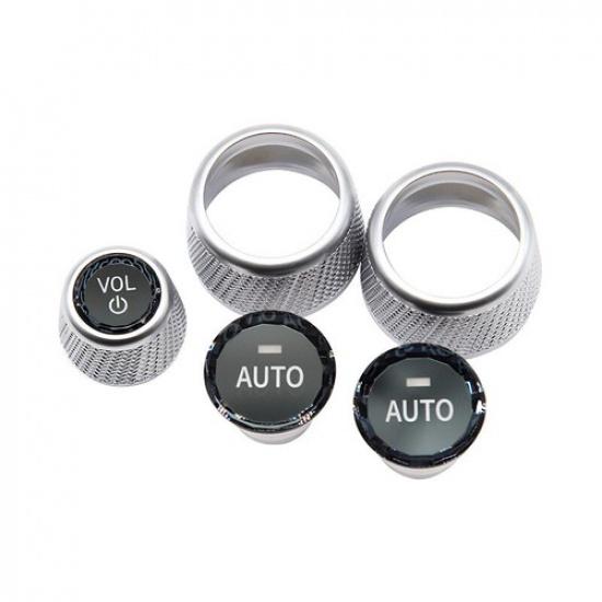 3x Crystal Car AC Climate Control Volume Button Cover for BMW 1 3 F20 F30 13-18