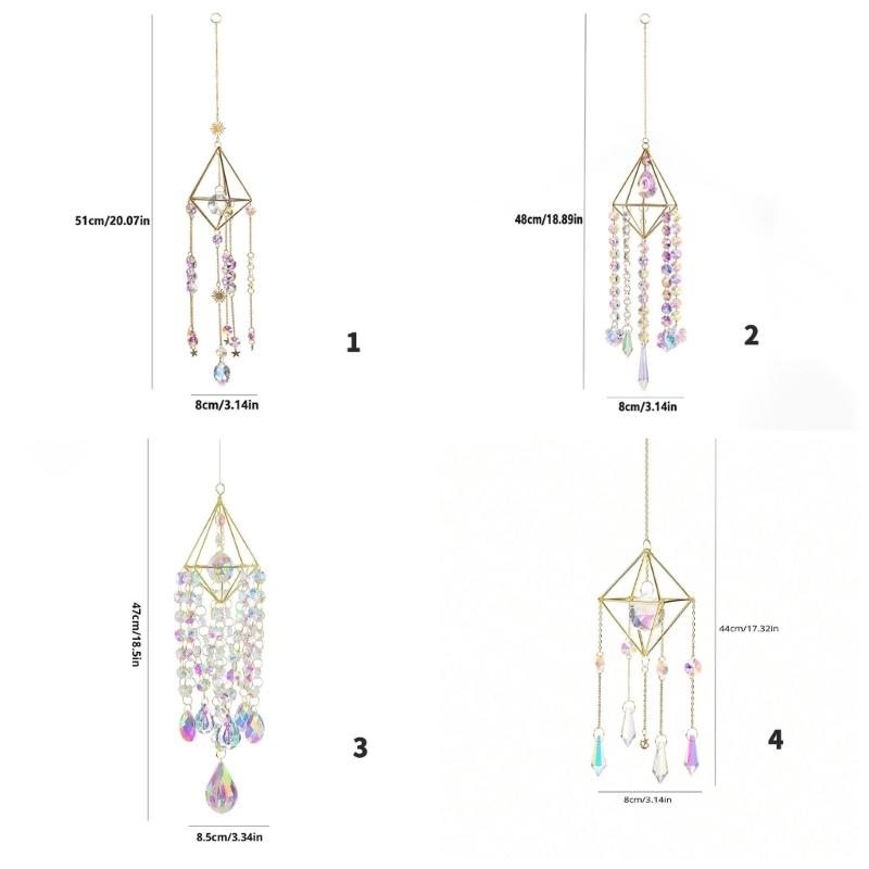 Kristall-Sonnenfänger Fensterhänge-Ornament Prisma Windspiele Traumfänger für Innen- und Außendekorationen Schmuckstück Geschenk