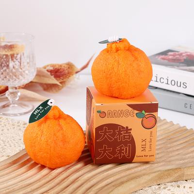 Kreative Hässliche Orange Duftkerze Fruchtförmige Kerze Hochzeitsmitbringsel Foto Requisiten Dekoration