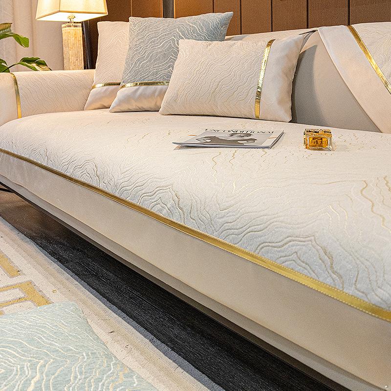 

Подушка для дивана на ощущение прохлады, четырехсезонная подушка для сиденья, нескользящая, простой современный чехол для дивана в скандинавском стиле, утолщенный универсальный чехол из синели 90*160cm