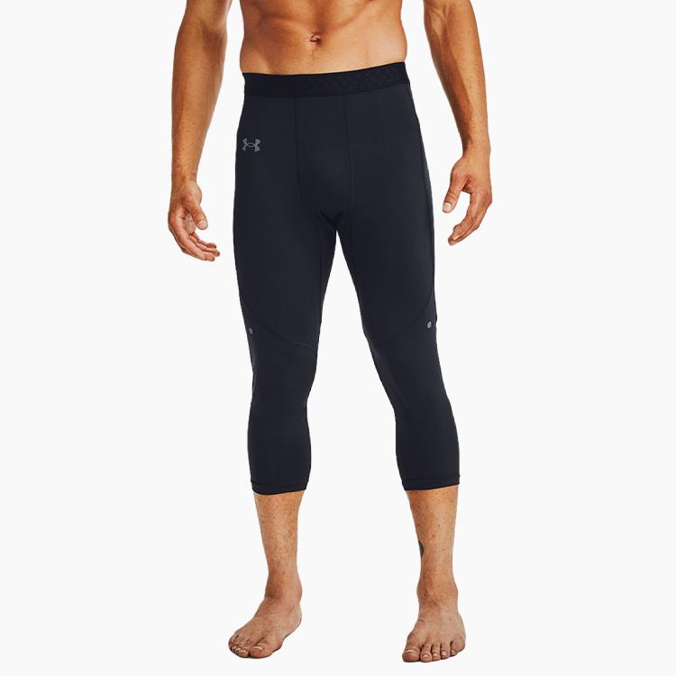 Under Armour Rush Basketball Compression Three-Quarter Fitness Pants Men bottoms Black 1356881-001