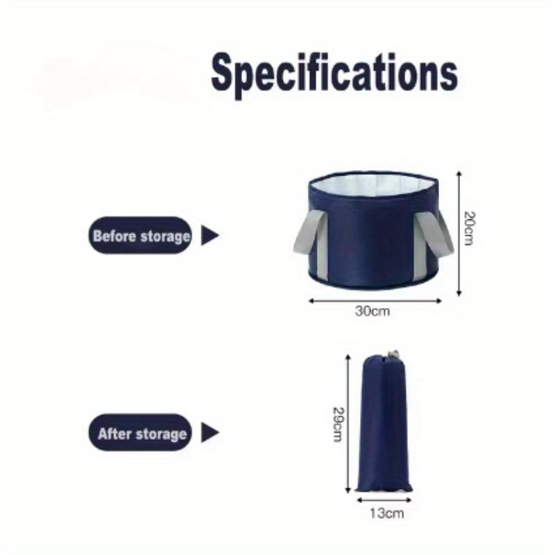 

Портативная складная ванночка для замачивания ног с сохранением тепла, многофункциональный глубокий таз с алюминиевой пленкой для изоляции темно-синий