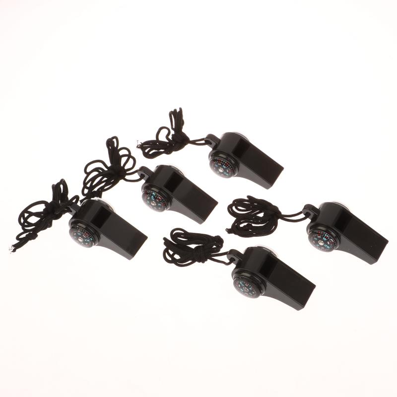 

Мини-компас с термометром 3 в 1, свисток, многофункциональный свисток для выживания на открытом воздухе, инструменты для кемпинга, пешего туризма и выживания 5pcs