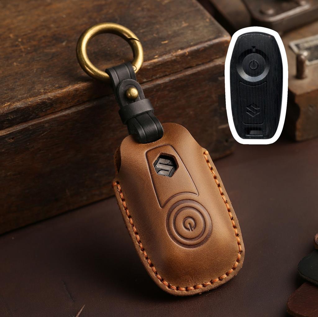 Suzuki Starter Car Key Cover Imported Super Vitra Remote Control Bag Buckle Case Genuine Leather Cowhide