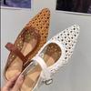Fashion Breathable Mesh Ballet Flats2025Women's Summer New Pointy Comfortable Breathable Sandals Women's Openwork Designer Women's Shoes