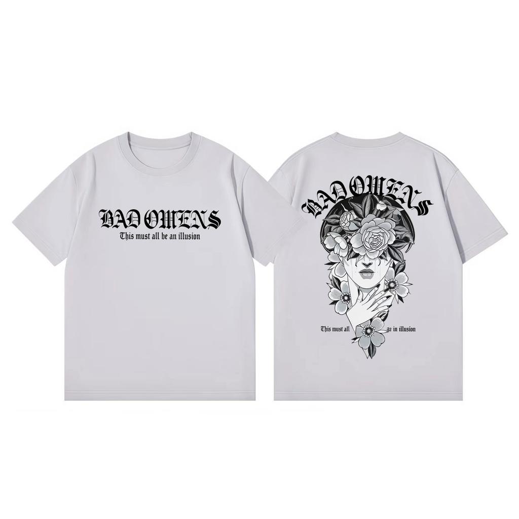 Rock Band Bad Omens Tour 2026 T-shirts Graphiques Mode Rock Vintage Manches Courtes T-shirt Hommes Femmes Coton de Haute Qualité T-shirts