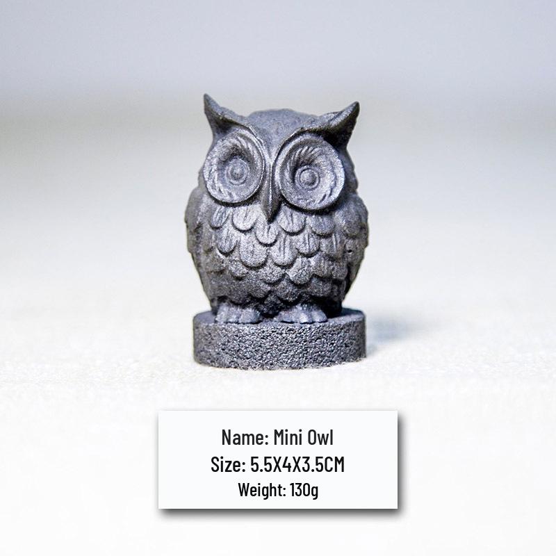 Vintage Owl Ornament: Chinese-Inspired TV Cabinet Decor for Living Room