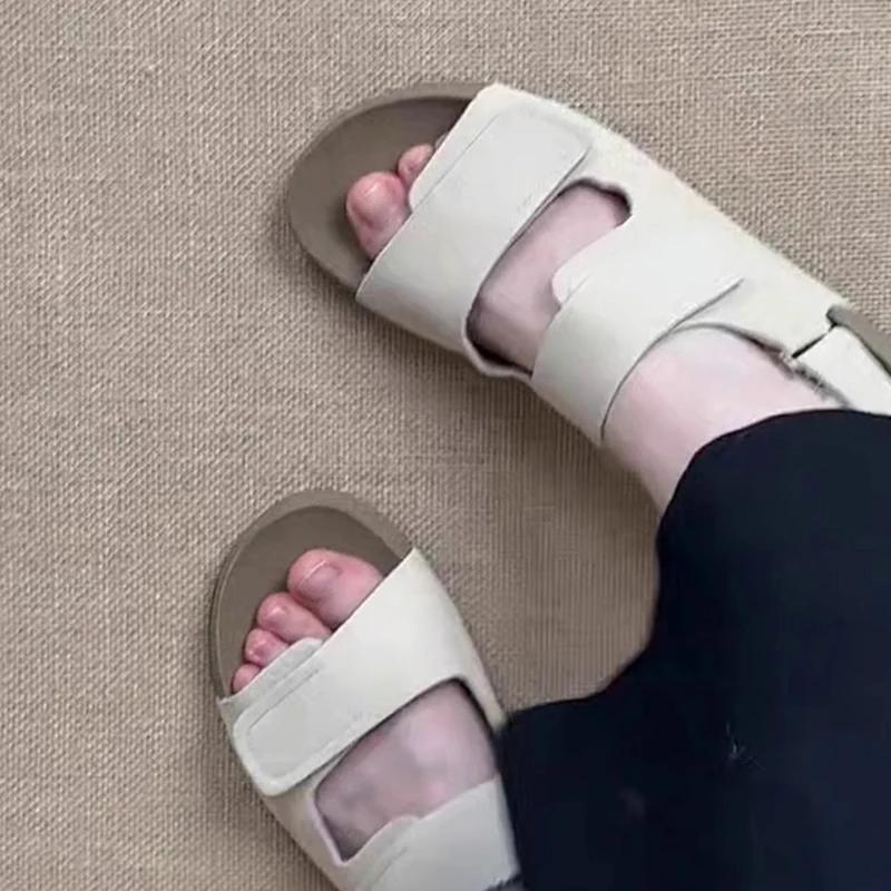 

Модные балетки Женские сандалии Повседневная удобная обувь Лето Новые женские шлепанцы 2025 Модные спортивные шлепанцы Бренд для ходьбы Zapatillas De Mujer 40