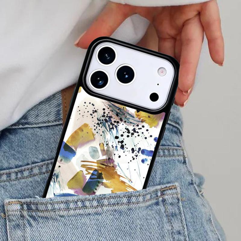 Paint Watercolour Art Phone Case for iPhone 17ProMax 12 13 14 15 16e 17 Pro Max Plus Air Cover