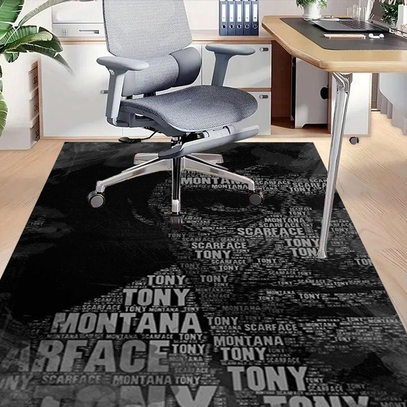 1pc Scarface Office Carpet Chair Mats Soft, Comfortable, All Season,Perfect for Home, Bedroom, or Office Decor, Perfect Gift for
