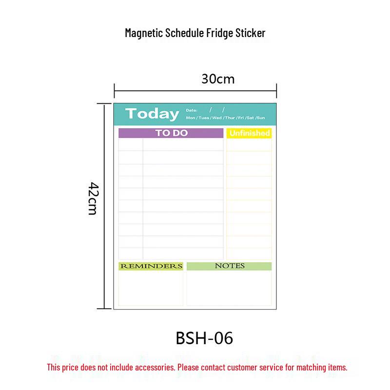 Adesivo Personalizzato Lavabile Magnetico in Acrilico per Calendario da Frigorifero.