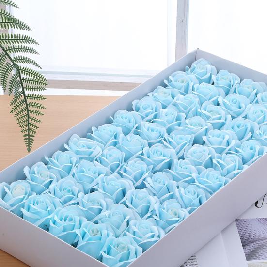 50 bucăți 3 straturi de flori de săpun cu miros de trandafir simulat, cadou de aniversare de Crăciun de Valentine