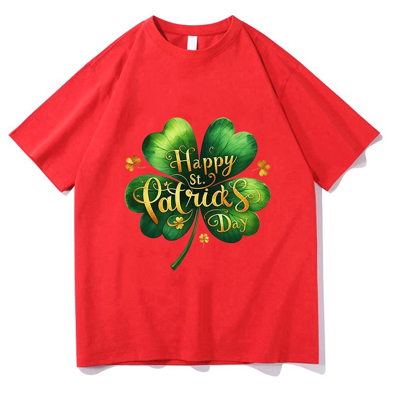 

St Patricks Day Graphic Print Tshirts Unisex Women Summer Cotton Clothing Casual Fashion Round Neck Short Sleeved Tee Streetwear M