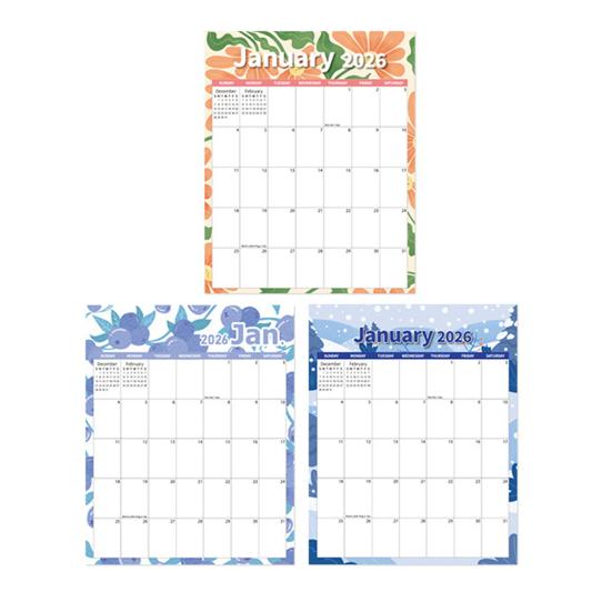 Magnetic Wall Calendar Floral Design 2026 Monthly Overview Planner Thick Paper Ample Writing Space Calendar Home Office School Kitchen Decor