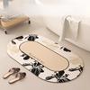 Nordic Style Bathroom Floor Mat, Diatom Mud Absorbent Mat, Bathroom Bathroom Toilet Door Non-Slip Foot Mat
