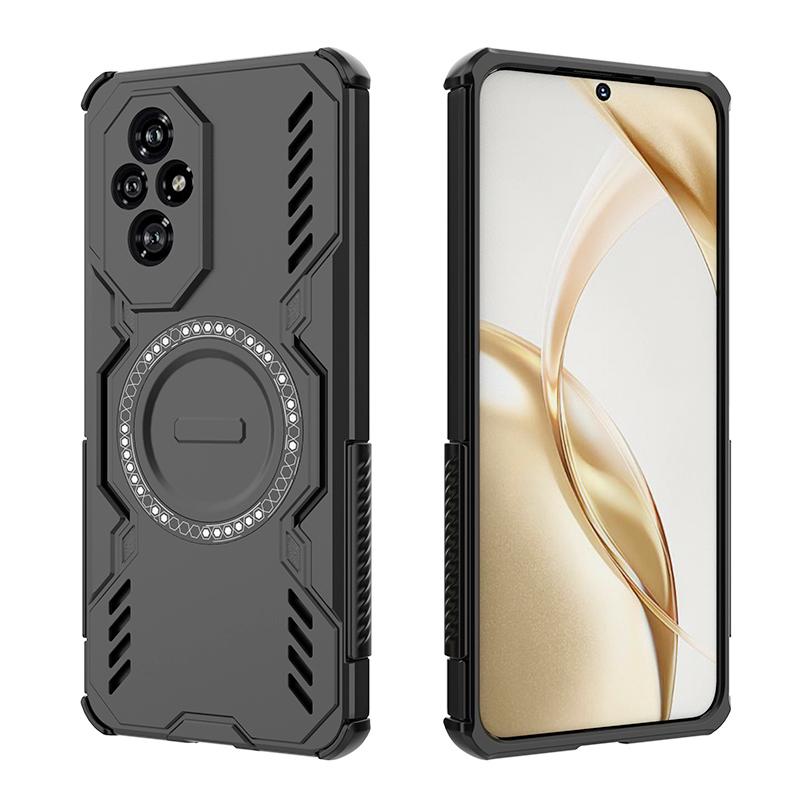 KEYSION Hollow Heat Dissipation Case for HONOR 200 5G Magnetic Cooling Shockproof Phone Back Cover for Huawei Honor 200 Lite 5G