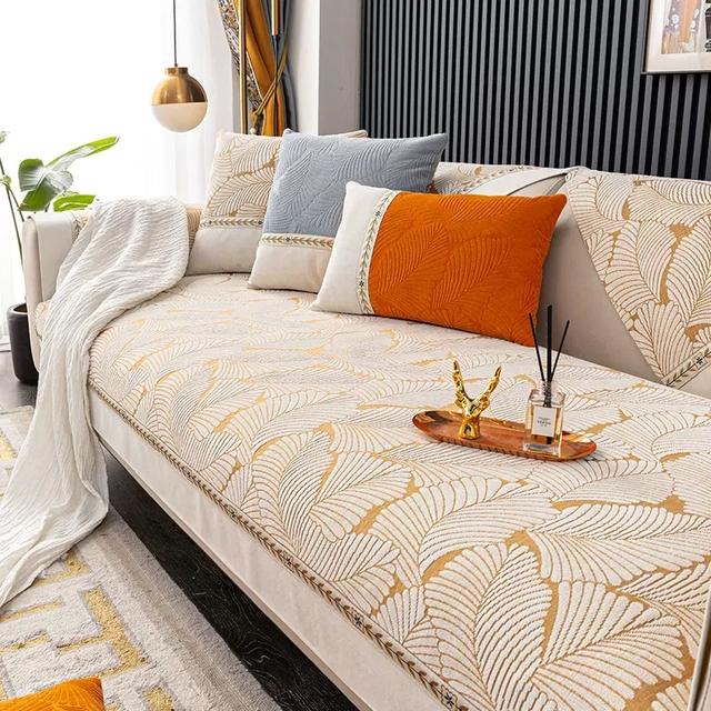 All Seasons Sofa Cover Chenille Non -Slip Sofa Towel Couch Slipcover Armchair Seat Cushion Corner Lace Sofa Towel For Living Room