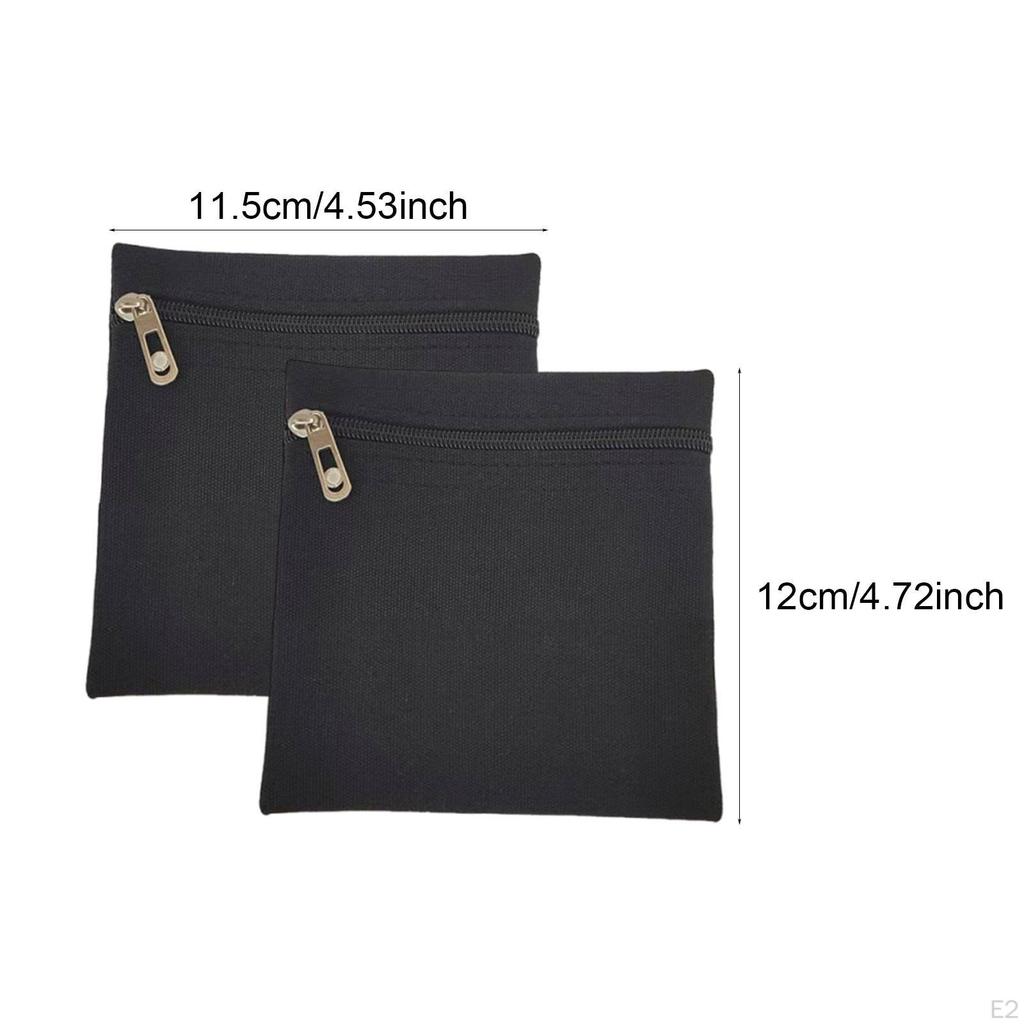 2 Pieces Sew in Pocket with Zipper Clothes Inner Pockets Easy Installation Coat Inside Small