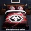 Wolverhampton Wanderers Football Design Bed Bedding Set 1 Duvet Cover + 2 Pillowcases Soft Breathable Household Bed Linens