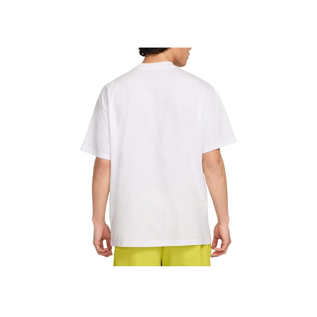 Nike Logo Loose Fit Crew Neck T-Shirt Men Tops White HJ3468-100