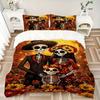 3pcs Day of the Dead Duvet Cover Set - Includes 1 Duvet Cover and 2 Pillowcases, No Quilt Core, All-Season Home Decor yy251111021