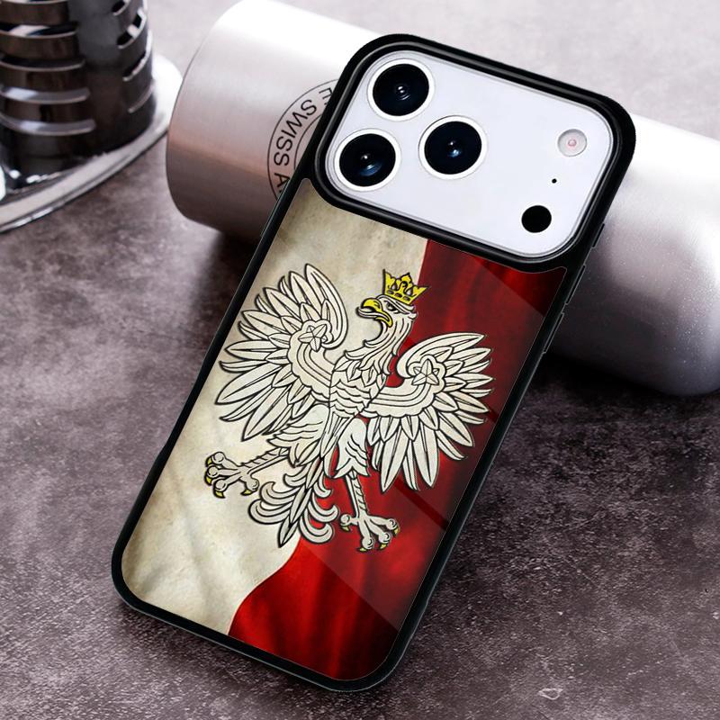 Poland Flag Phone Case for iPhone 17 16 15 Pro Max Air 14 13 12 11 Plus Shockproof Capa Cover
