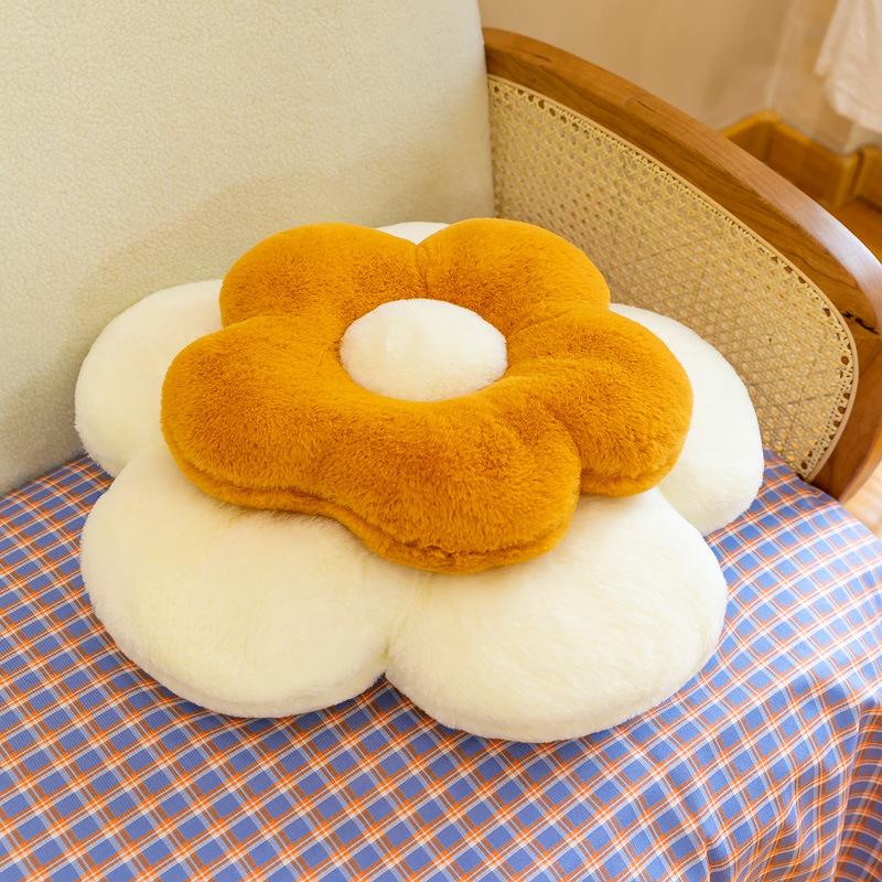 Flower Seat Cushion Round Plush Seat Cushion Egg Flower Bay Window Seat Cushion Memory Cotton Butt Cushion