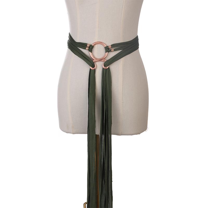 Women's Vintage Viking Knot Waist Belt with Woven Fringe Detail Norse Witch Style Accessory for Mardi Gras And St. Patrick's Day