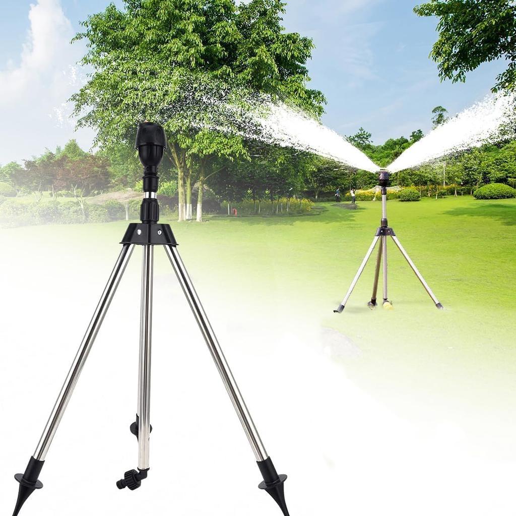 Auslaufsicherer Verstellbarer 360-Grad-Stativregner Mit 1-Zoll-Schnellanschluss Für Effizientes Rasen-Garten-Bewässerungssystem