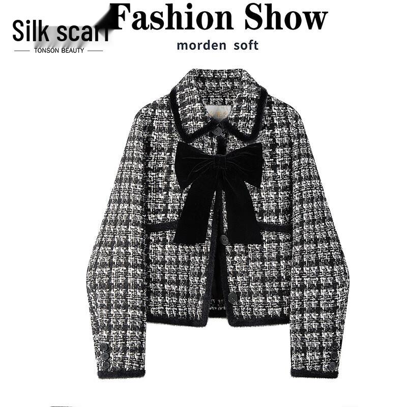 

Women s Retro Tweed Short Jacket M