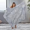 Boho Floral Knitted Throw Blanket Soft Cozy Bed Blanket For Sofa Couch Decoration Gift