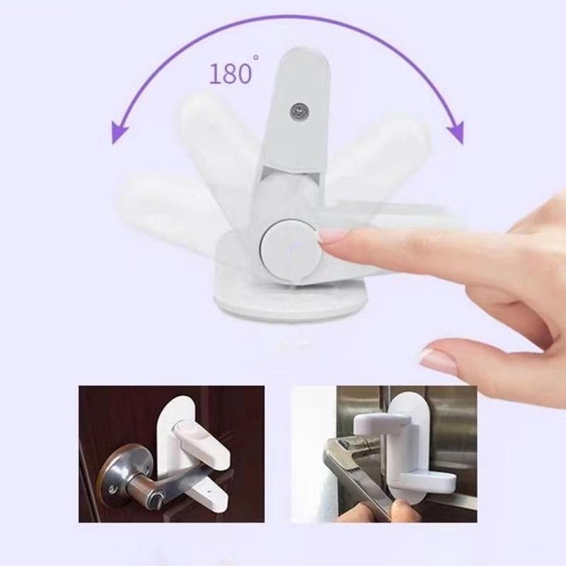 Universal Door Lever Lock Child Baby Safety Lock Adhesive Security Latch