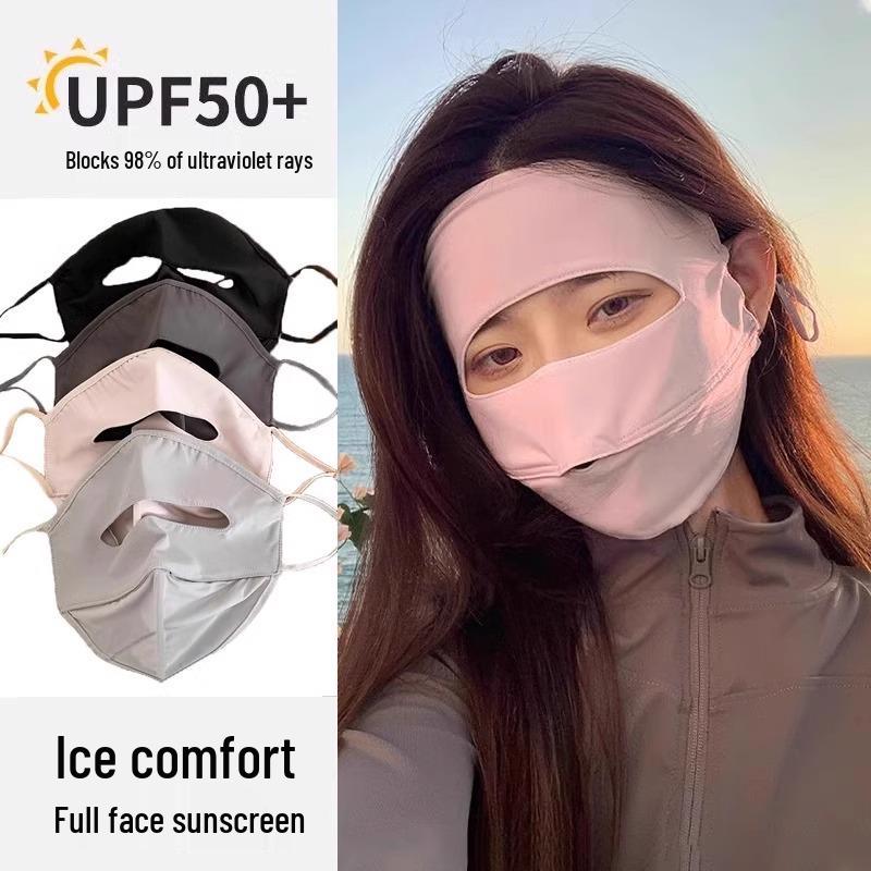 New Arrival: Women's Ice Silk Full Face Sunscreen Mask - UV Protection & Sunshade for Summer Driving