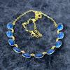 Swiss Blue Topaz Gemstone Handmade 925 Sterling Silver Jewelry Necklace 20" M-2992